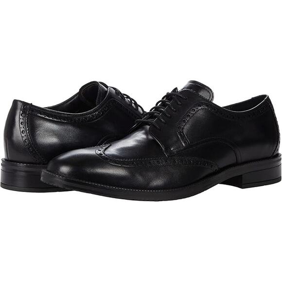 NWT Cole Haan Men's Modern Essentials Wingtip Oxford, Black-Size 7.5